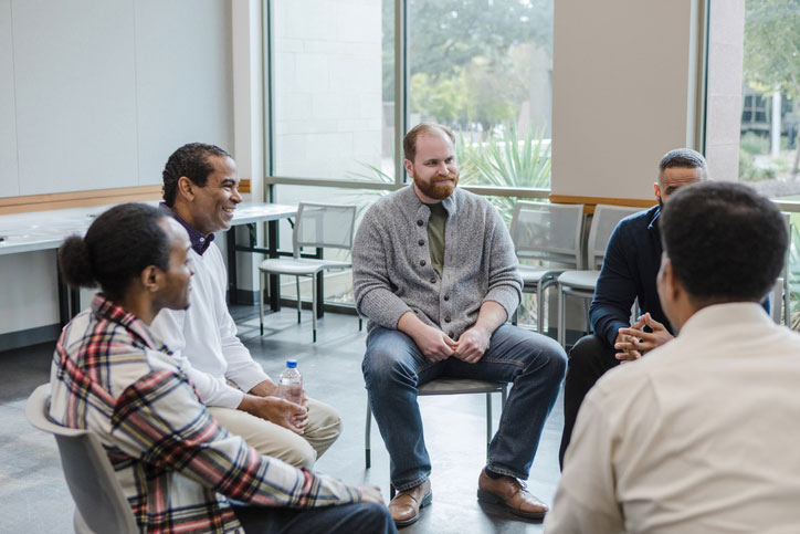 group of therapist talking