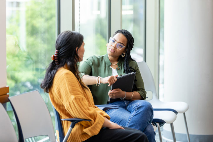 psychologist listening intently