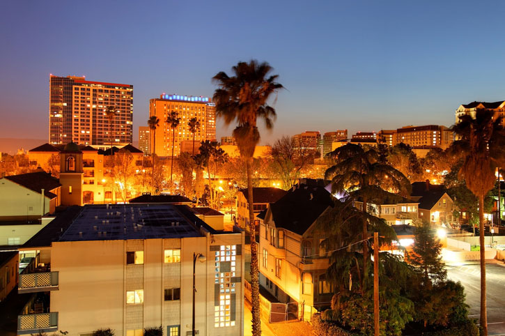 downtown san jose at night