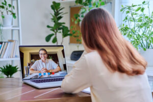 doing telehealth visit with psychologist